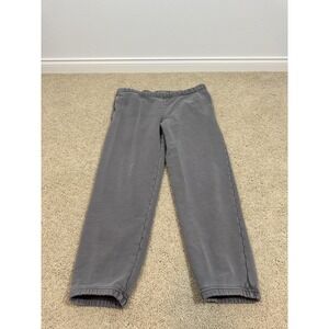 Les Tien Sweatpants Womens Medium Gray Cotton Fleece Cuffed Lounge USA Joggers